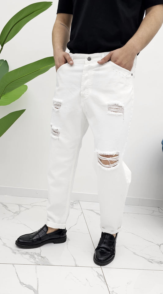 Jeans ripped white