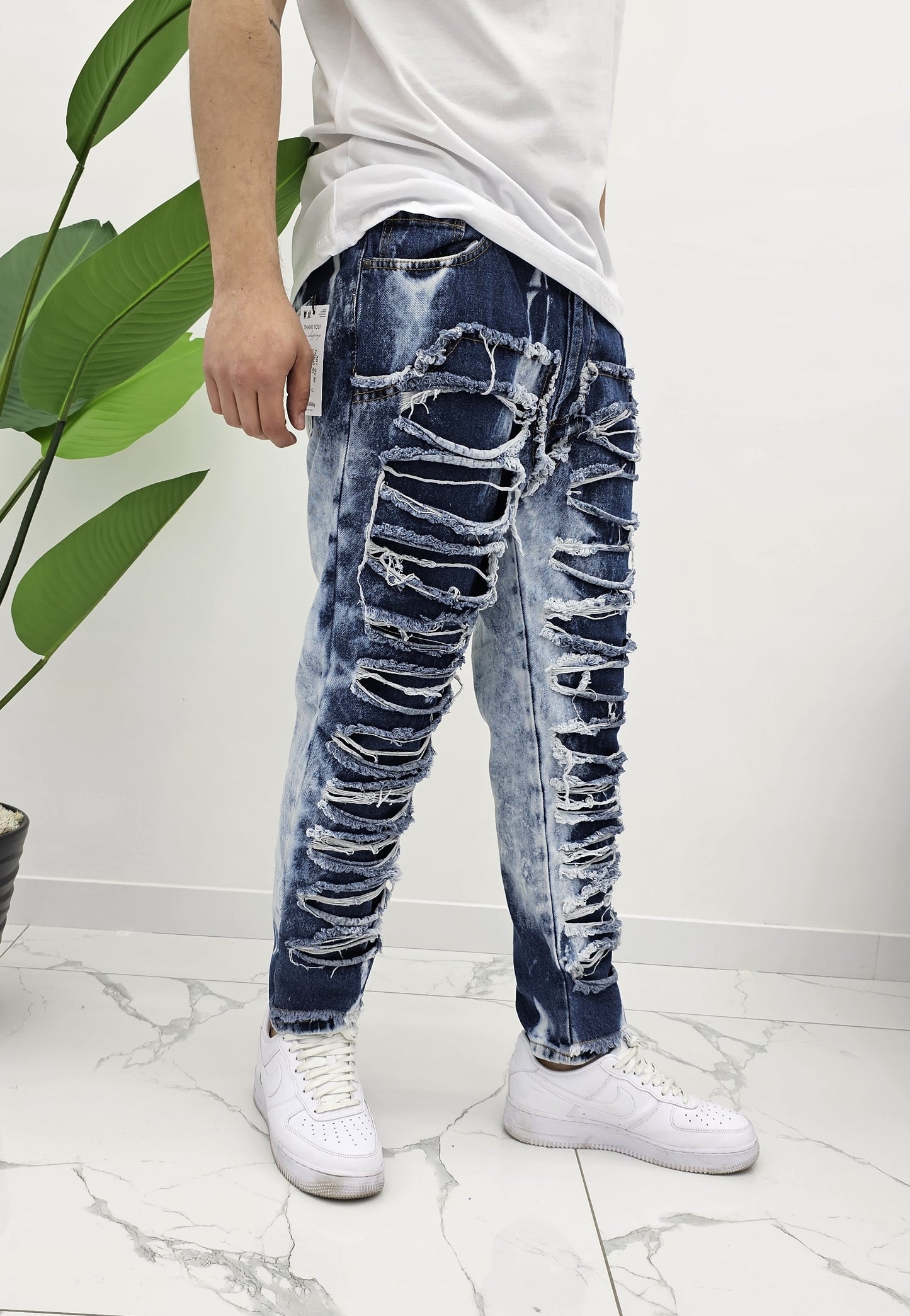 Jeans ripped dark blue