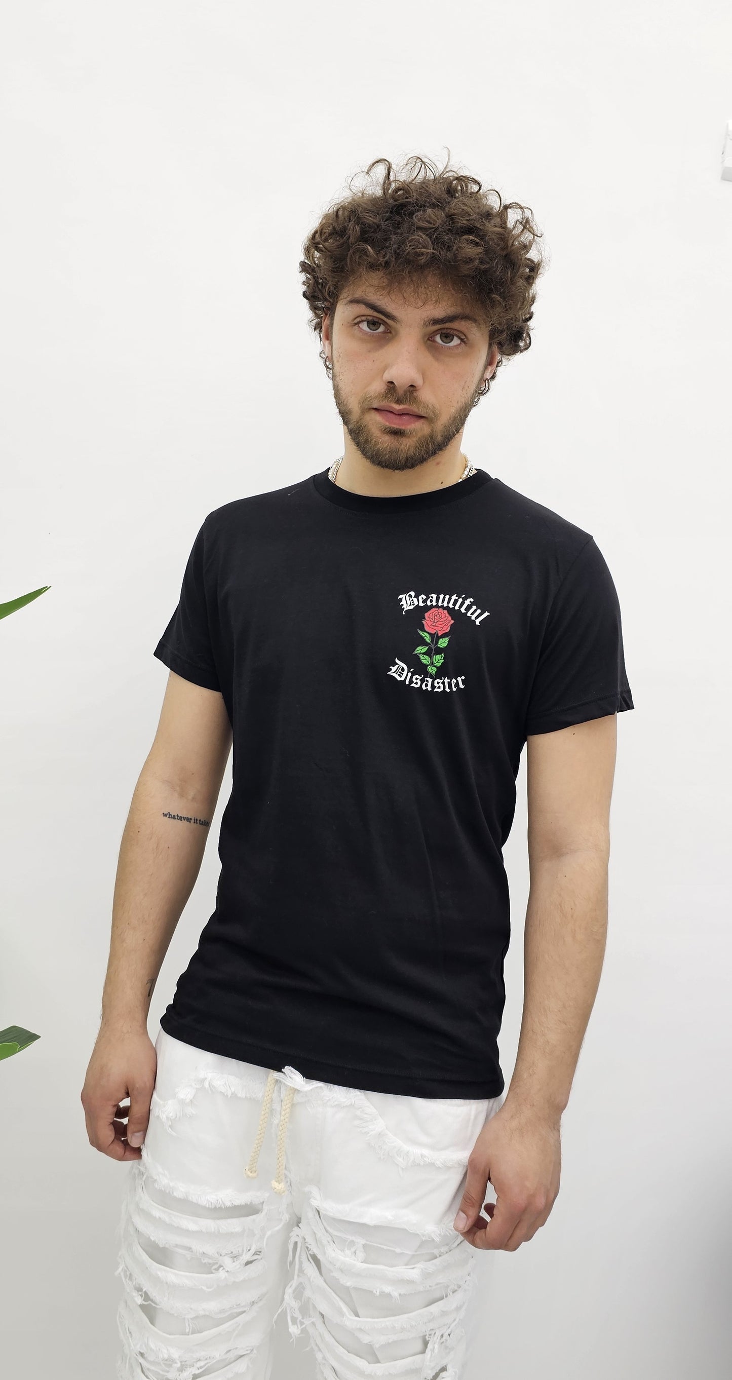 T-shirt rose black