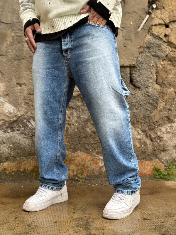 Jeans Baggy Sfumato Blue