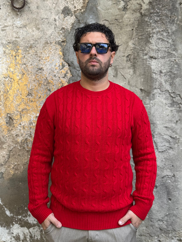 Maglione intrecciato